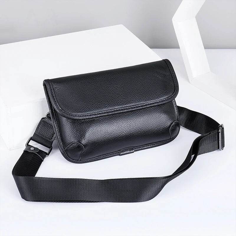 Small Men's Leather Retro Clutch Bag Casual Crossbody Fashion Bag - VacationGrabs