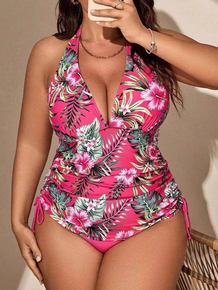 Women's Two Piece Beachwear Floral Swimsuit - VacationGrabs