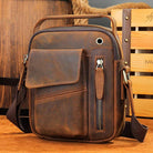 Retro Mini Leather Shoulder Bag Genuine Crossbody Sling for Men - VacationGrabs