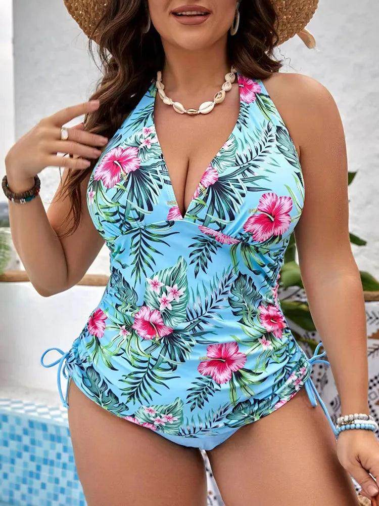Women's Two Piece Beachwear Floral Swimsuit - VacationGrabs