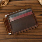 Genuine Leather Money Clip Wallet for Men & Women Card Holder - VacationGrabs