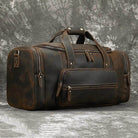 Big Capacity Leather Baggage Bag for Men Travel Weekender - VacationGrabs