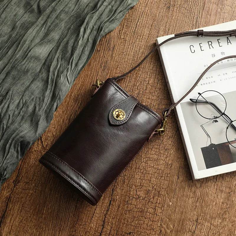 High Fashion Luxury Leather Shoulder Bag for Women Mobile Pouch - VacationGrabs