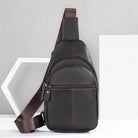 Men's Leather Chest Bag Crossbody Sling Travel Business Bag - VacationGrabs