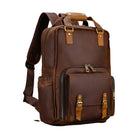 Leather Backpack for Camera DSLR Genuine Travel Bag Large - VacationGrabs
