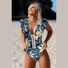 Push Up Floral Print Swimwear - VacationGrabs