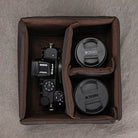 Leather Backpack for Camera DSLR Genuine Travel Bag Large - VacationGrabs