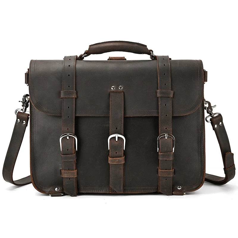 High Capacity Leather Laptop Briefcase Business Backpack - VacationGrabs