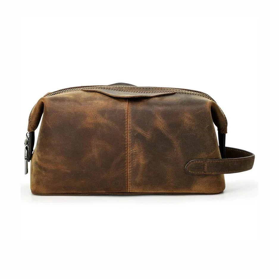 Premium Genuine Leather Travel Toiletry Bag - VacationGrabs