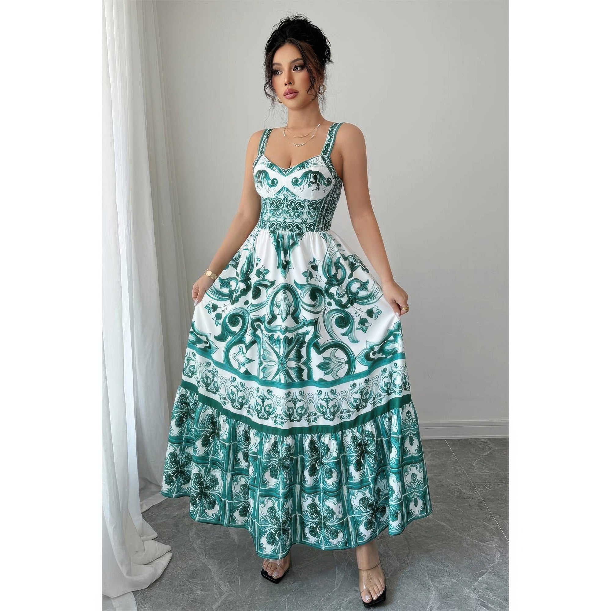 formal vacation dresses for Women Veaul 2026 Modest Simple ind breathable chiffon Color:Silver/Gold