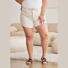 RFM Full Size Tummy Control High Waist Denim Shorts - VacationGrabs