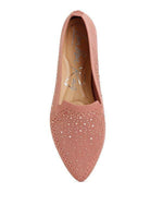 Abedi Rhinestone Embellished Pull Tab Loafers - VacationGrabs
