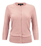 Crewneck Button Down Knit Cardigan Sweater - VacationGrabs
