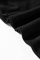 Black Striped Colorblock Patchwork Collar Sweatshirt - VacationGrabs