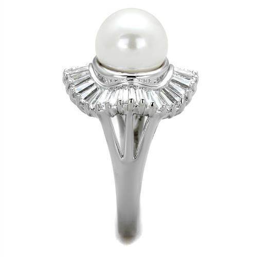 Elegant silver ring featuring a centered pearl, part of affordable pearl rings for women collection