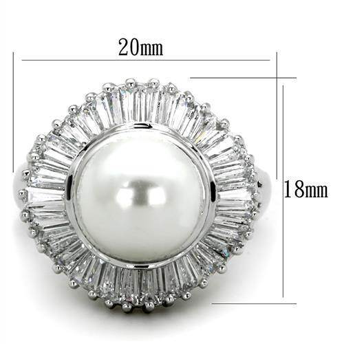 Stunning affordable pearl rings for women featuring a large central pearl surrounded by sparkling stones.