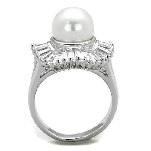 Elegant silver ring featuring a large pearl, perfect as affordable pearl rings for women