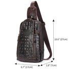 Alligator Pattern Style Leather Crossbody Bag Single - VacationGrabs