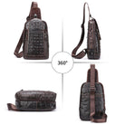 Alligator Pattern Style Leather Crossbody Bag Single - VacationGrabs