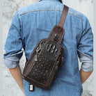 Alligator Pattern Style Leather Crossbody Bag Single - VacationGrabs