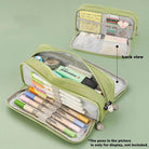 Angoo Double-Sided Pencil Case Dual Canvas Pocket Art Bag - VacationGrabs