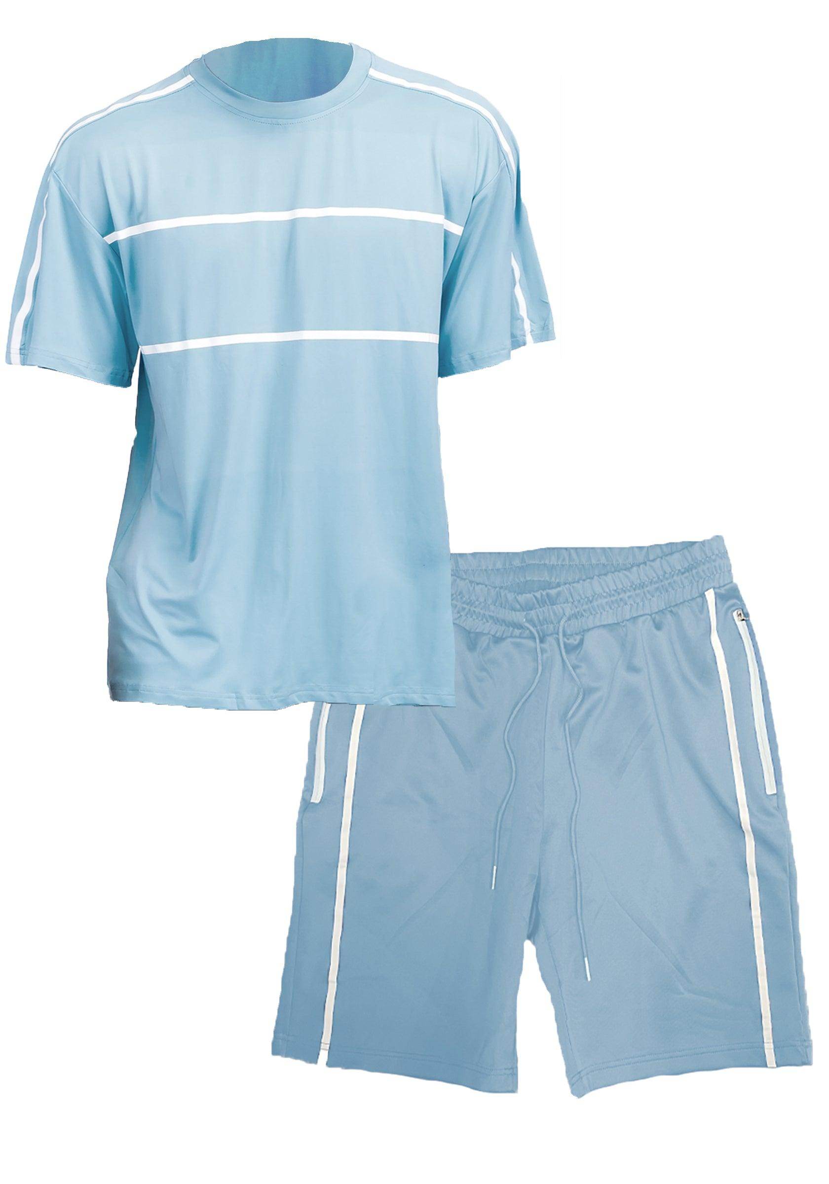 Artic Blue Jordan Tshirt Short Set - VacationGrabs