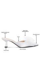 Asma Organza Bow Embellished Satin Mules - VacationGrabs