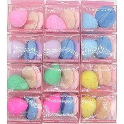 Fashion Fantasia assorted powder puff sponge pack in various colors for flawless makeup application