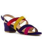 Astrid Mid Heeled Block Leather Sandal - VacationGrabs