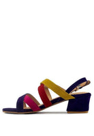 Astrid Mid Heeled Block Leather Sandal - VacationGrabs