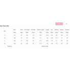 YNIQUE size chart for vacation athleisure wear for women showing measurements in centimeters for bust waist hips and more