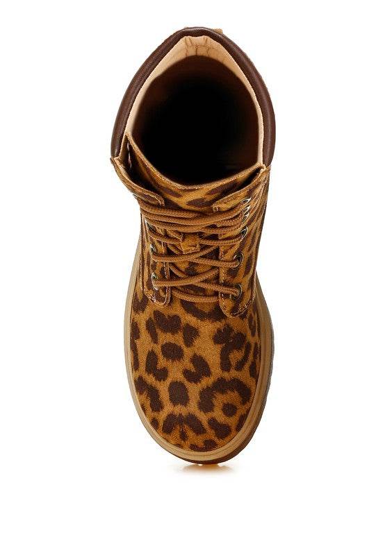 Ujola High Ankle Leopard Print Suede Boots - VacationGrabs