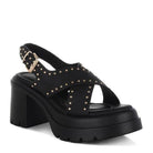 Nambo Stud Embellished Block Heel Sandals - VacationGrabs