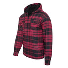Men's Flannel Sherpa Lined Jacket with Hood - VacationGrabs