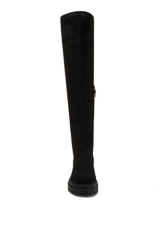 Babette Drawstring Detail Knee High Boots - VacationGrabs