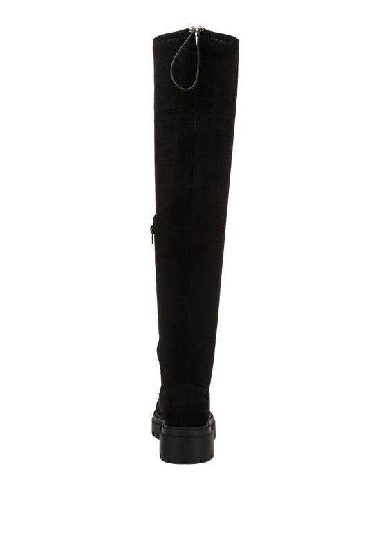 Babette Drawstring Detail Knee High Boots - VacationGrabs