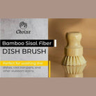 Bamboo Sisal Fiber Dish Brush - VacationGrabs