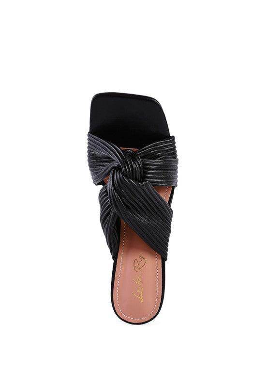Battle Ex Knot Strap Slide Sandals - VacationGrabs