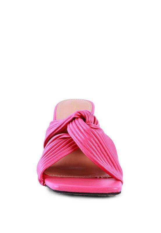 Battle Ex Knot Strap Slide Sandals - VacationGrabs