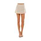TCEC beige skort shorts for women in a stylish plaid design, perfect for casual outings