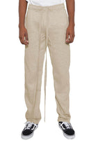 Beige Tshirt Ankle Toggle Sweatpants Set - VacationGrabs