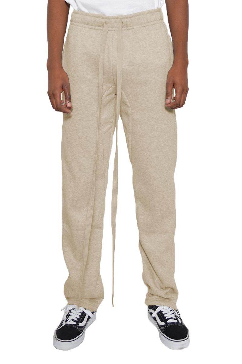 Beige Tshirt Ankle Toggle Sweatpants Set - VacationGrabs