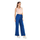 Belted Tie Wide Leg Pants - VacationGrabs