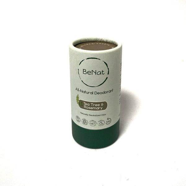 BeNat All Natural Deodorant in Tea Tree and Rosemary for a naturally treated odor