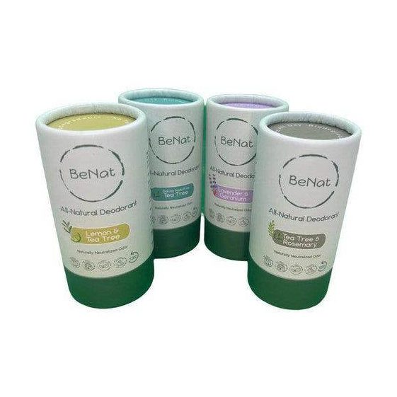 BeNat All Natural Deodorant Variety Pack in Lemon, Tea Tree, Lavender, and Rosemary Scents