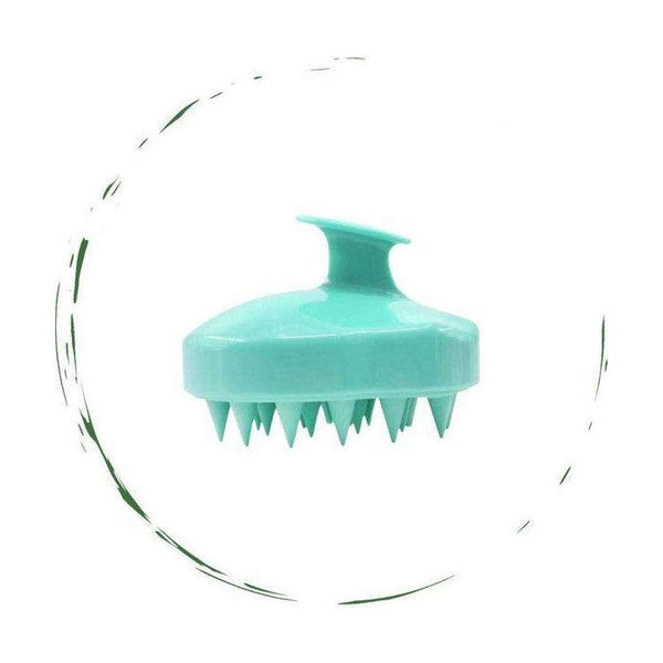 BeNat shower hair scalp scrubber in mint green for effective scalp cleansing and massage