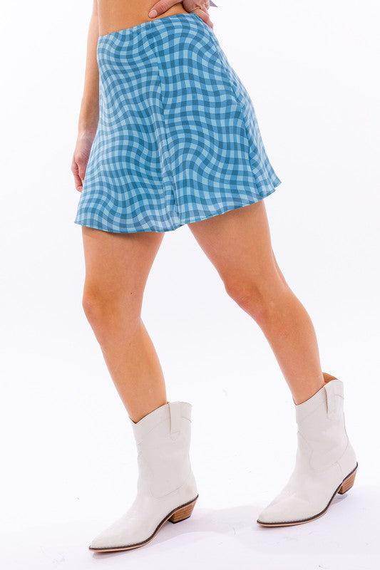 Bias Cut Mini Skirt - VacationGrabs