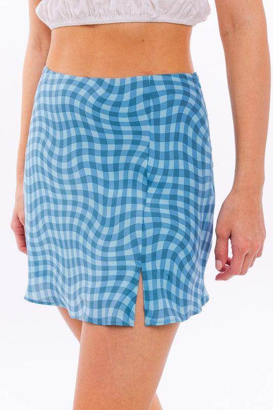 Bias Cut Mini Skirt - VacationGrabs