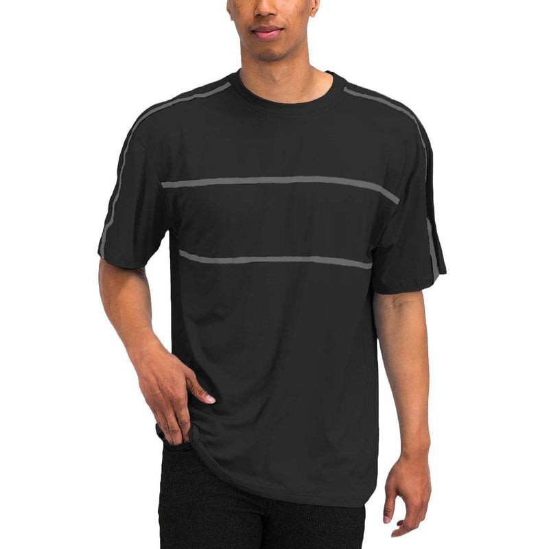 Black Jordan Solid Tape Tshirt - VacationGrabs