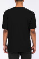 Black Jordan Solid Tape Tshirt - VacationGrabs